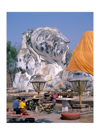 Framed Facade of a Temple, Wat Mahathat, Sukhothai, Thailand Print