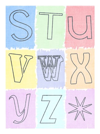 Framed Alphabet III Print