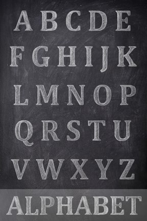 Framed Chalkboard Alphabet Print