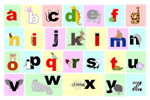 Framed Animal Alphabet Print