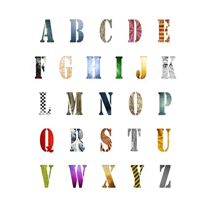 Framed Alphabet Poster Print