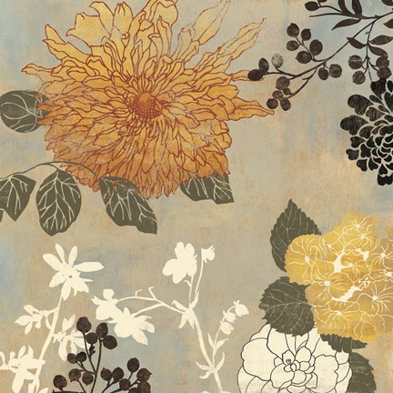 Framed Grace Flowers I Print