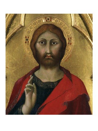 Framed Christ Blessing Print