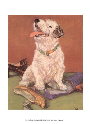 Framed Terrier Trouble III Print