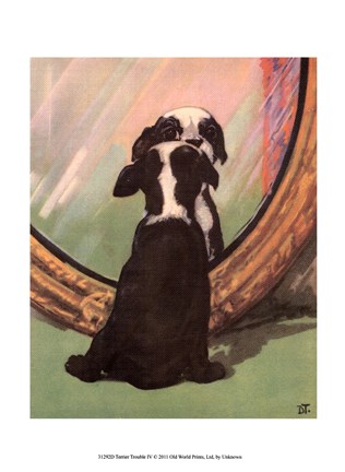Framed Terrier Trouble IV Print