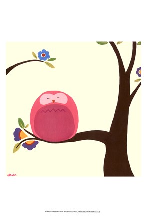 Framed Orchard Owls VI Print