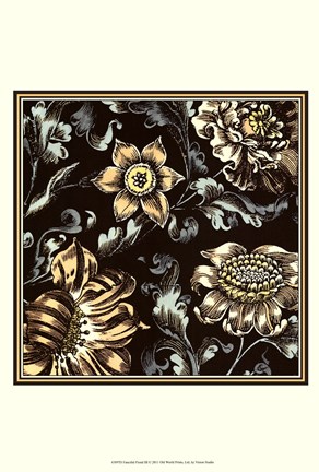 Framed Fanciful Floral III Print