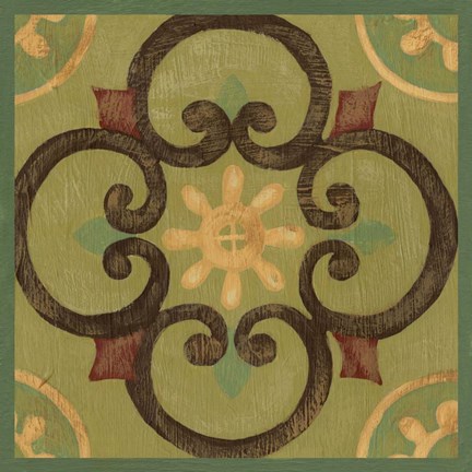 Framed Patchwork V Print