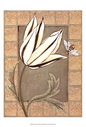 Framed Ivory Tulip I Print