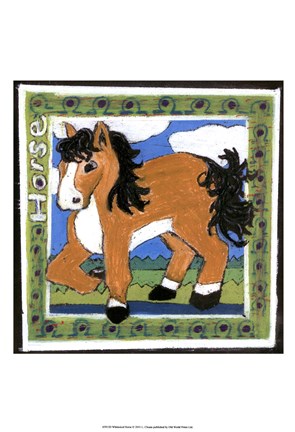 Framed Whimsical Horse Print