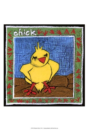 Framed Whimsical Chick Print