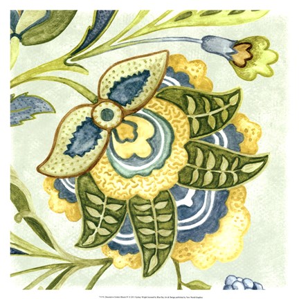 Framed Decorative Golden Bloom IV Print