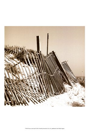 Framed Fences in the Sand I Print