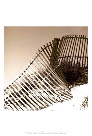 Framed Fences in the Sand III Print