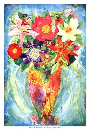 Framed Grandes Flower Print