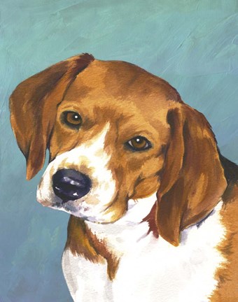 Framed Dog Portrait-Beagle Print