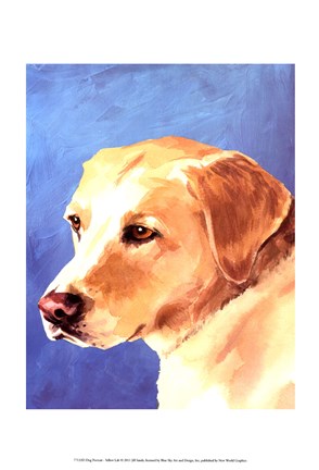 Framed Dog Portrait-Yellow Lab Print