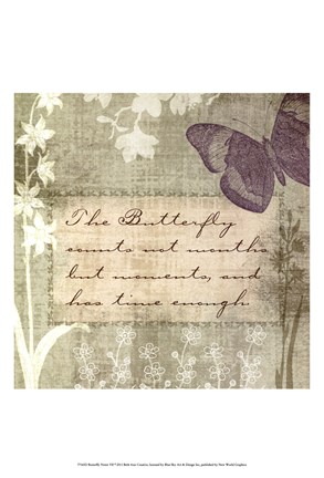 Framed Butterfly Notes VII Print