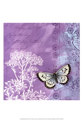 Framed Butterfly Notes VIII Print