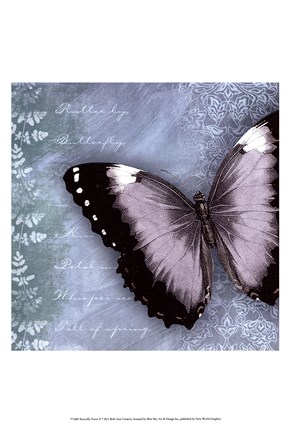 Framed Butterfly Notes X Print