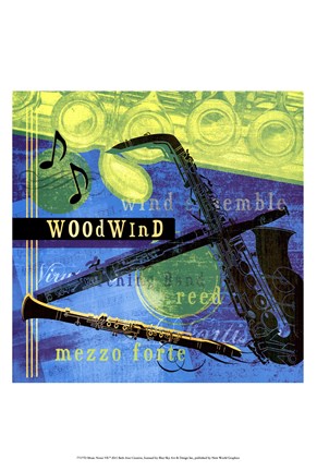 Framed Music Notes VII Print