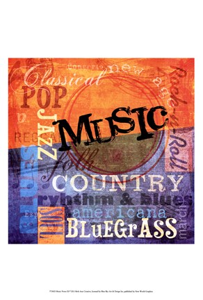 Framed Music Notes XI Print