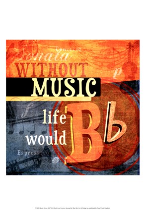 Framed Music Notes XII Print