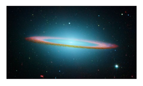 Framed Sombrero Galaxy in Infrared Light Print