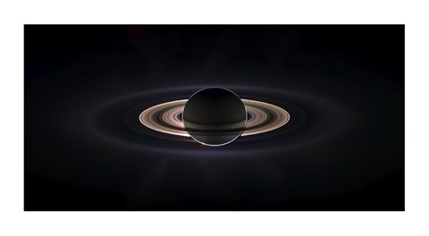 Framed Saturn Eclipse Print