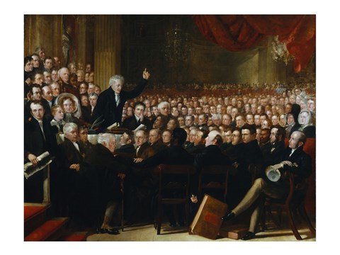 Framed Anti-Slavery Society Convention, 1840 Print