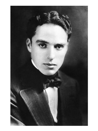 Framed Charlie Chaplin - B&amp;W Print