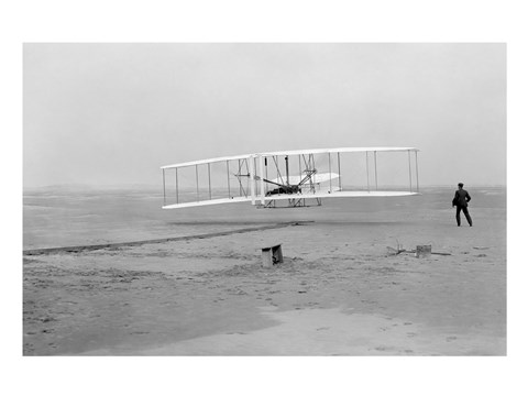 Framed First Successful Flight of the Wright Flyer Print