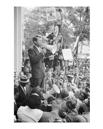 Framed Robert F. Kennedy Core Rally Speech Print