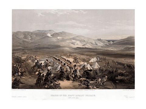 Framed Cavalry at the Battle of Balaklava Print