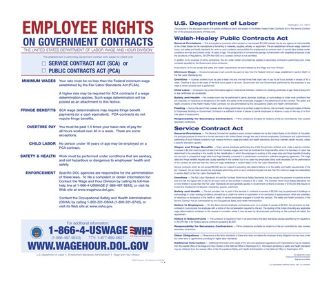 Framed Employee Rights on Government Contracts 2012 Print