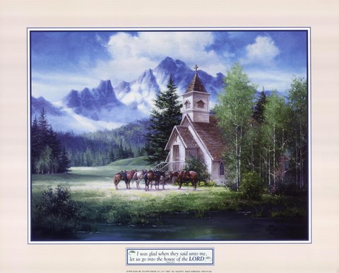 Framed Western Church Print