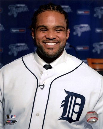 Framed Prince Fielder 2012 Press Conference Print