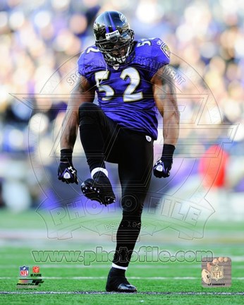 Framed Ray Lewis 2011 Action Print