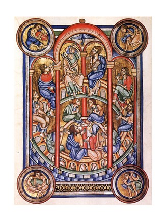 Framed Miracle of Pentecost, Berthold Missal Print