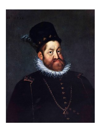 Framed Portrait of Emperor Rudolf II Print