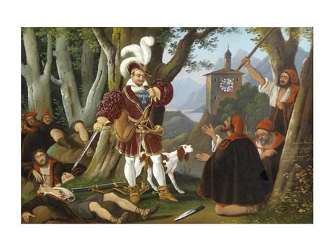 Framed Emperor Maximilian I, with the Robbers Print