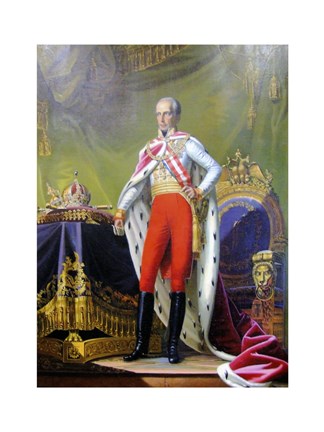 Framed Emperor Franz, a Portrait of King of Hungary Print