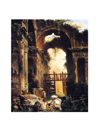 Framed Roman Ruins Print