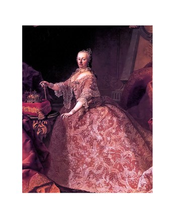 Framed Maria Theresia of Austria at the Age of 35 Print