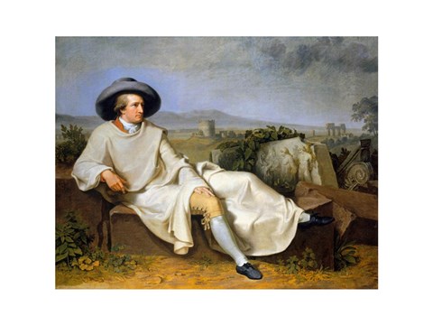 Framed Goethe in the Roman Campagna Print