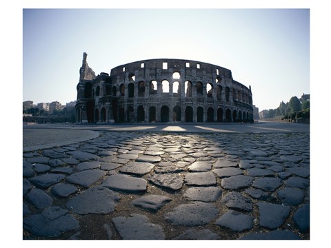 Framed View of an old ruin, Colosseum, Rome, Italy Print