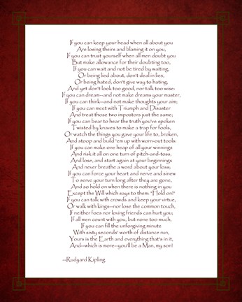 Framed If - Red Border Print