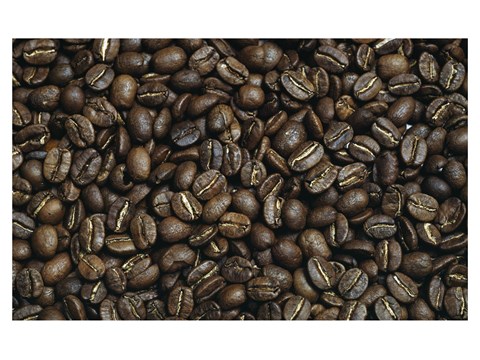 Framed Close-up of coffee beans Print