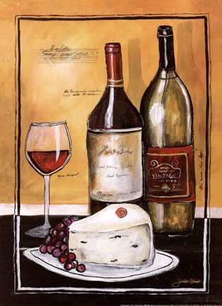 Framed Wine Notes II Print