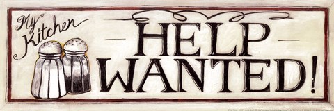 Framed Help Wanted - mini Print